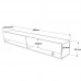 Έπιπλο τηλεόρασης επιτοίχιο Handra pakoworld λευκό-oak 180x31,5x29,5εκ Έπιπλο τηλεόρασης επιτοίχιο Handra pakoworld λευκό-oak 180x31,5x29,5εκ