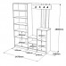 Έπιπλο εισόδου Doorse pakoworld μελαμίνης ανθρακί-sonoma 147.5x35x180εκ
