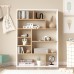 Βιβλιοθήκη Decora pakoworld σε φυσικό-λευκό απόχρωση 90x22x123.6εκ Βιβλιοθήκη Decora pakoworld σε φυσικό-λευκό απόχρωση 90x22x123.6εκ