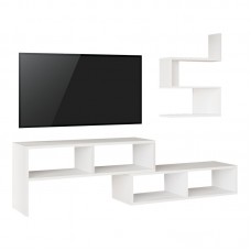 Σύνθετο σαλονιού Kakomo pakoworld σε λευκή απόχρωση 170x29.5x43εκ