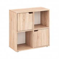 Βιβλιοθήκη Bookel pakoworld σε sonoma απόχρωση 59.6x27.5x60.4εκ