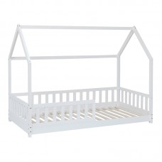 Παιδικό κρεβάτι Sleepy pakoworld ξύλο πεύκου σε λευκή απόχρωση 90x190εκ