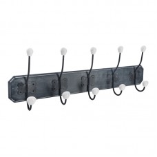 Κρεμάστρα Holden pakoworld mdf σε αντικέ μαύρη απόχρωση 19.5x9x60.5εκ