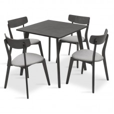 Tραπεζαρία Benson - Toto pakoworld σετ 5τμχ rustic grey - ύφασμα grey 80x80x75εκ Tραπεζαρία Benson - Toto pakoworld σετ 5τμχ rustic grey - ύφασμα grey 80x80x75εκ