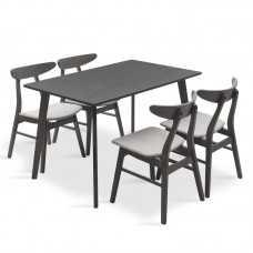 Tραπεζαρία Benson - Orlean pakoworld σετ 5τμχ rustic grey-ύφασμα γκρι 120x75x75εκ Tραπεζαρία Benson - Orlean pakoworld σετ 5τμχ rustic grey-ύφασμα γκρι 120x75x75εκ