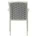 Τραπεζαρία Kliton-Moritz σετ 5τεμ pakoworld αλουμίνιο σε λευκή και γκρι απόχρωση 150x80x74εκ