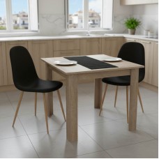 Τραπεζαρία Manka I-Bella pakoworld σετ 3τεμ σε sonoma truffle απόχρωση 80x80x77εκ Τραπεζαρία Manka I-Bella pakoworld σετ 3τεμ σε sonoma truffle απόχρωση 80x80x77εκ