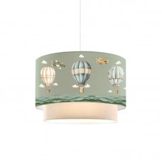 Παιδικό φωτιστικό οροφής Balon pakoworld σε πράσιινο-κρέμα απόχρωση Φ30x20εκ