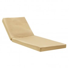 Μαξιλάρι ξαπλώστρας Sadie pakoworld ύφασμα μπεζ 65x185x15εκ