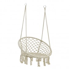 Αιώρα-κούνια κάθισμα Eventful pakoworld σχοινί μπεζ 82x82x133εκ