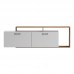 Έπιπλο τηλεόρασης Tobler pakoworld σε oak- λευκή απόχρωση 170x40x53εκ