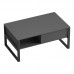 Τραπέζι σαλονιού Bendon pakoworld σε ανθρακί-μαύρη απόχρωση 100x60x44.5εκ