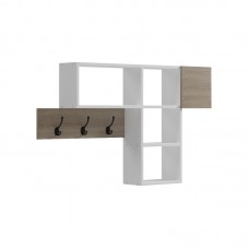 Κρεμάστρα τοίχου Wenia pakoworld σε sonoma-λευκό 99.5x15x61εκ