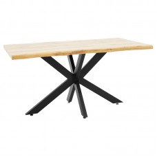 Tραπέζι Gilman pakoworld MDF καρυδί-μαύρο 150x90x75εκ Tραπέζι Gilman pakoworld MDF καρυδί-μαύρο 150x90x75εκ