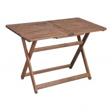 Τραπέζι Retto pakoworld μασίφ ξύλο οξιάς καρυδί εμποτισμού 140x80x71εκ