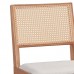 Καρέκλα Winslow pakoworld ξύλο rubberwood ανοικτό καρυδί-pvc rattan φυσικό-ύφασμα γκρι (2 ΤΜΧ)