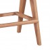 Σκαμπό bar Winslow pakoworld ξύλο rubberwood ανοικτό καρυδί-pvc rattan φυσικό-ύφασμα γκρι (2 ΤΜΧ)