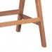 Σκαμπό bar με μπράτσα Winslow pakoworld ξύλο rubberwood ανοικτό καρυδί-pvc rattan φυσικό-ύφασμα γκρι (2 ΤΜΧ)