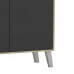 Μπουφές Billie pakoworld sonoma-ανθρακί 149x40x77εκ Μπουφές Billie pakoworld sonoma-ανθρακί 149x40x77εκ