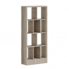 Βιβλιοθήκη Dividre pakoworld sonoma oak μελαμίνης 80x30x181εκ