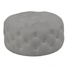 Σκαμπό-πουφ Ferdia pakoworld βελούδο γκρι Φ59x28.5εκ