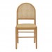 Καρέκλα Alessia pakoworld ξύλο οξιάς-rattan φυσικό 43x40x89εκ
