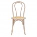 Καρέκλα Azhel pakoworld white wash ξύλο οξιάς-έδρα φυσικό rattan 41x50x89εκ