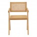 Πολυθρόνα Kalen pakoworld φυσικό rubberwood 52x59x79εκ