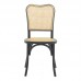 Καρέκλα Zozele pakoworld φυσικό rattan pe-μαύρο toon wood 45x51x88εκ