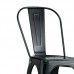 Καρέκλα Utopia pakoworld μαύρο μέταλλο 44x44x85εκ
