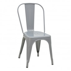Καρέκλα Utopia pakoworld μέταλλο γκρι 44x44x85εκ