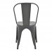 Καρέκλα Utopia pakoworld μέταλλο σε ανθρακί απόχρωση 44x44x85εκ