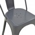 Καρέκλα Utopia pakoworld μέταλλο σε ανθρακί απόχρωση 44x44x85εκ