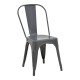 Καρέκλα Utopia pakoworld μέταλλο σε ανθρακί απόχρωση 44x44x85εκ