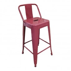 Σκαμπό μπαρ μεσαίου ύψους με πλάτη Utopia pakoworld terracotta 42x42x86εκ Σκαμπό μπαρ μεσαίου ύψους με πλάτη Utopia pakoworld terracotta 42x42x86εκ