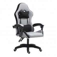 Καρέκλα γραφείου gaming Gline pakoworld μαύρο-γκρι ύφασμα μαύρο pp 60x59x118εκ