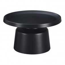 Τραπέζι σαλονιού Ginoze Inart μέταλλο σε μαύρη απόχρωση Φ70x38εκ