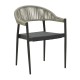 Πολυθρόνα κήπου Elation pakoworld rattan-αλουμίνο ανθρακί 57x56x78εκ Πολυθρόνα κήπου Elation pakoworld rattan-αλουμίνο ανθρακί 57x56x78εκ