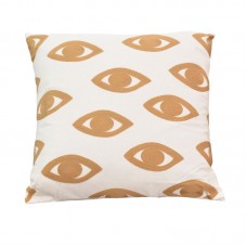 Μαξιλάρι Eyes Inart φυσικό-λευκό ύφασμα 60x60x2.5εκ Μαξιλάρι Eyes Inart φυσικό-λευκό ύφασμα 60x60x2.5εκ