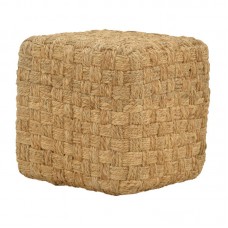 Σκαμπό-πουφ Aropion Inart μπεζ 100% γιούτα 40x40x40εκ