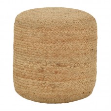 Σκαμπό-πουφ Ovious Inart μπεζ 100% γιούτα 40x40x40εκ