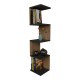 Ραφιέρα τοίχου Zigzag pakoworld oak-ανθρακί μελαμίνης 25x25x109εκ Ραφιέρα τοίχου Zigzag pakoworld oak-ανθρακί μελαμίνης 25x25x109εκ