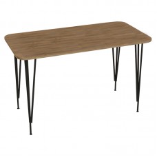 Τραπέζι Polkan pakoworld oak μελαμίνης-μαύρο μέταλλο 120x60x73εκ Τραπέζι Polkan pakoworld oak μελαμίνης-μαύρο μέταλλο 120x60x73εκ