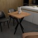 Τραπέζι Prestone pakoworld oak μελαμίνης-μαύρο μέταλλο 70x70x75εκ Τραπέζι Prestone pakoworld oak μελαμίνης-μαύρο μέταλλο 70x70x75εκ
