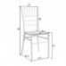 Καρέκλα Tiffany pakoworld pp σε λευκή απόχρωση 42x40x89εκ