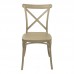 Καρέκλα Crossie pakoworld pp σε απόχρωση cappucino 38x46.5x82εκ