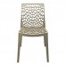 Καρέκλα Hush pakoworld pp σε cappuccino απόχρωση 50x57x81εκ