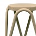 Σκαμπό Serzona pakoworld pp σε απόχρωση cappuccino Φ27x45.5εκ