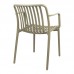 Πολυθρόνα Zoi pakoworld pp cappuccino 55.5x57.5x79εκ