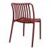 Καρέκλα Zoi pakoworld στοιβαζόμενη terracotta PP 42x58x79εκ